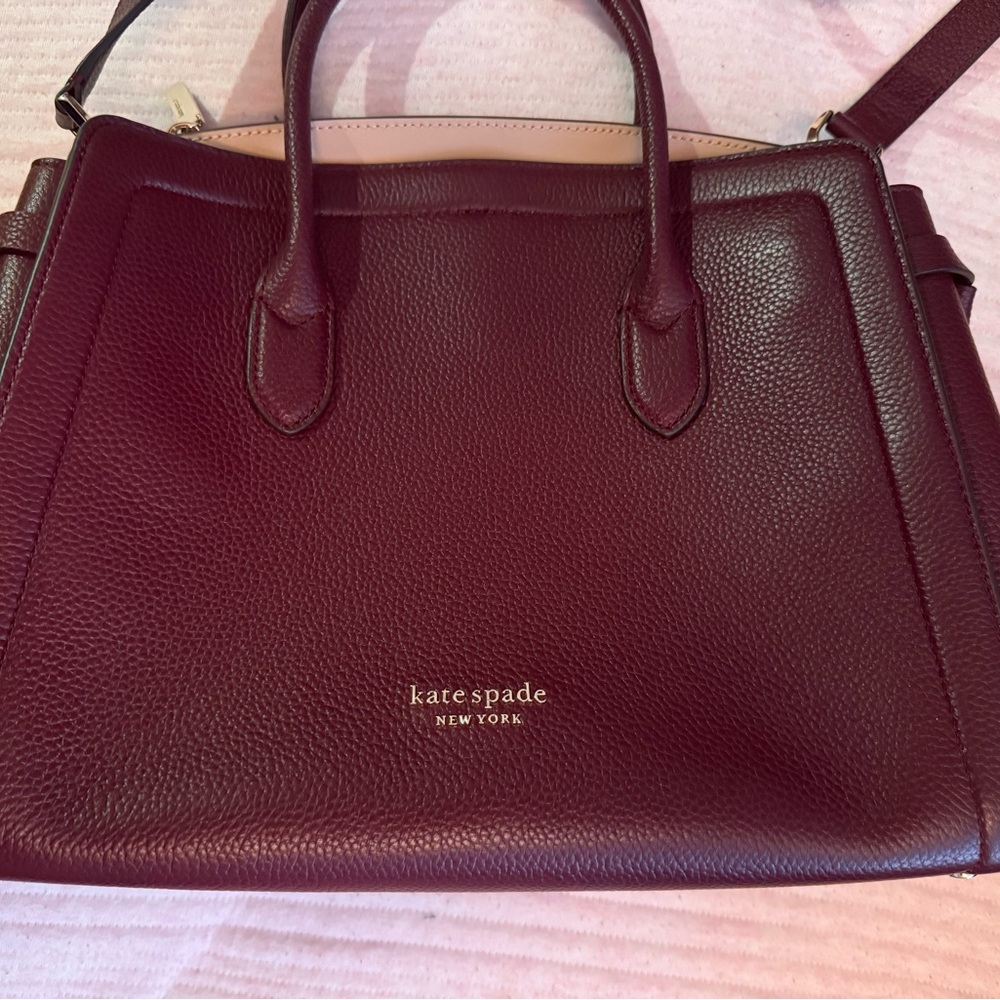Kate Spade Burgundy Leather Satchel Bag